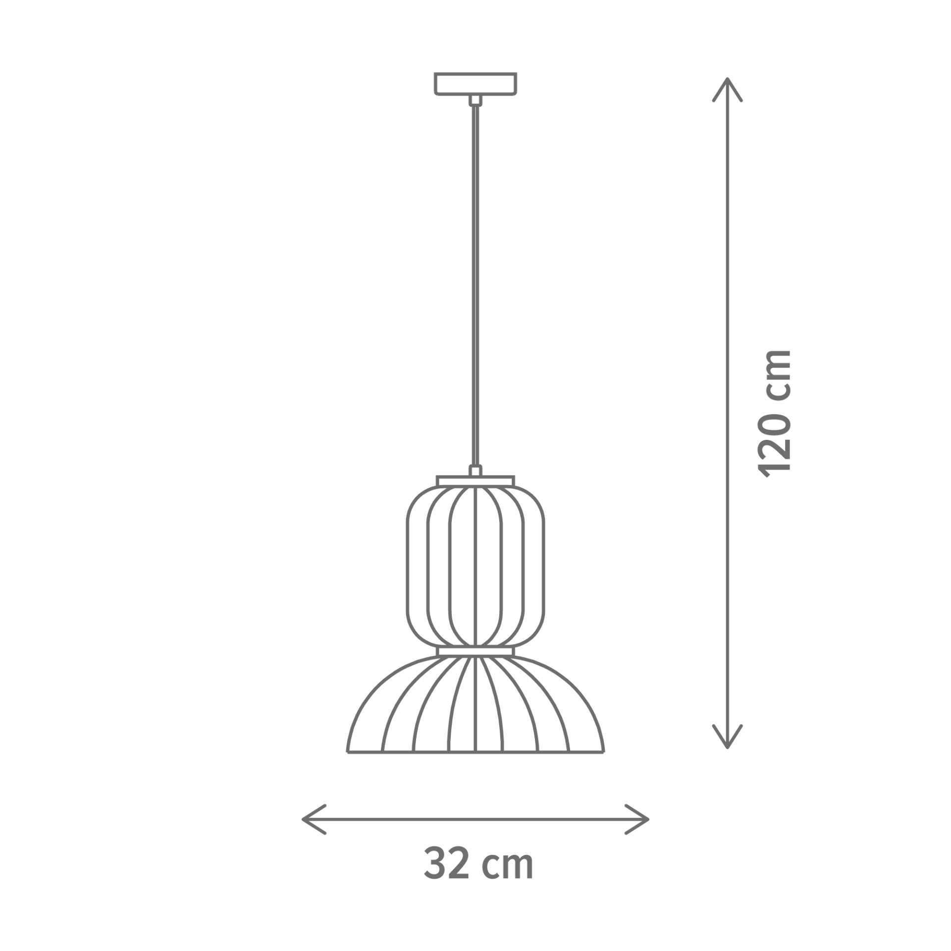 SILK-SP1-32CM-111153 Suspensie SILK SP1 32 CM negru metal 111153 - imagine 2
